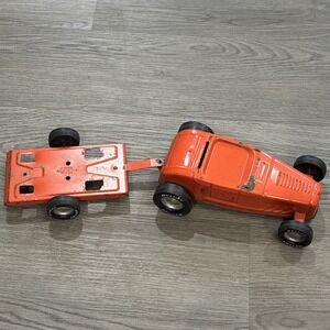 Vintage Rare Nylint Formula Racer Orange Hard to find w Trailer Read Description
